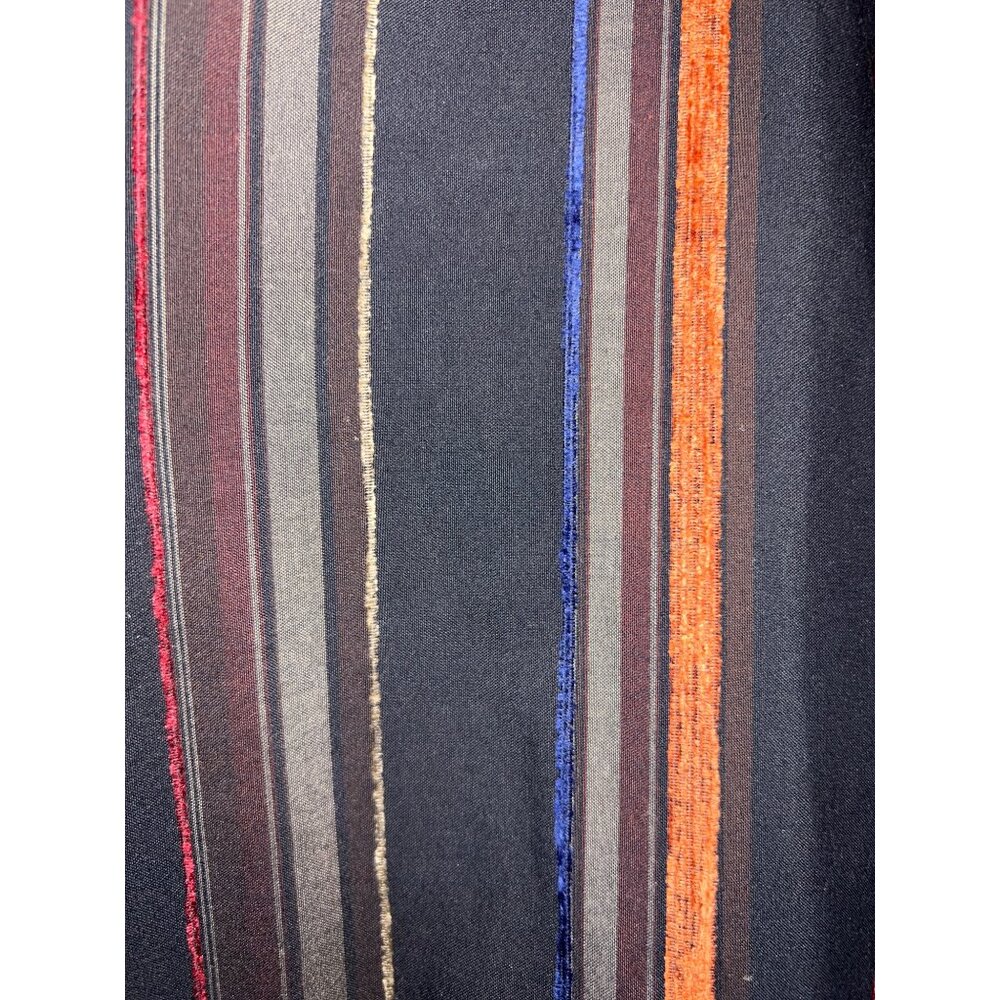 Bugatchi Uomo‎ XL Men's Striped Button-Up Shirt – Black Multi-Color Microfiber - Picture 4 of 9